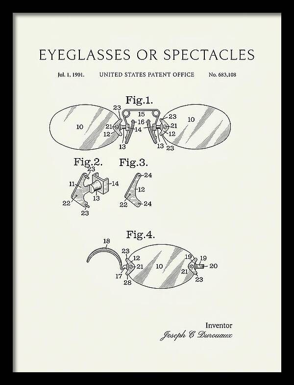 Eyeglasses Or Spectacles Minimalist Patent Us683108a