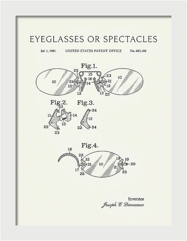 Eyeglasses Or Spectacles Minimalist Patent Us683108a