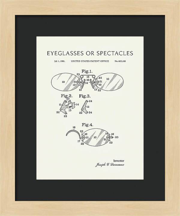 Eyeglasses Or Spectacles Minimalist Patent Us683108a