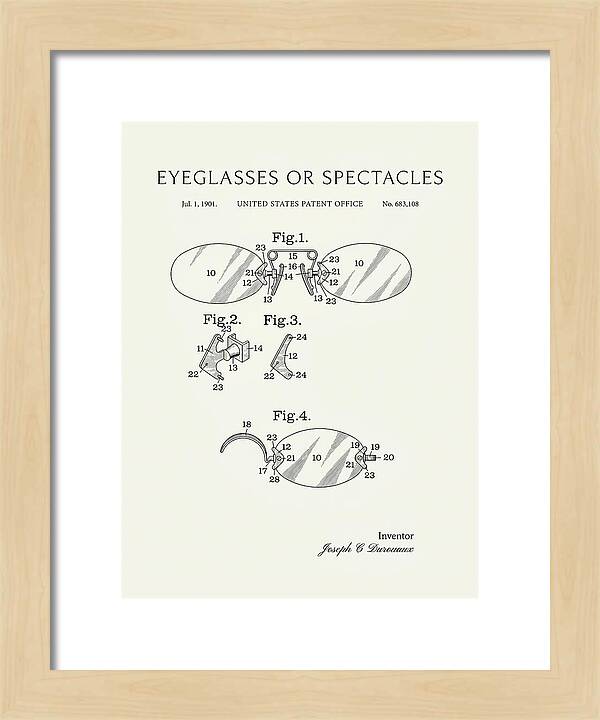 Eyeglasses Or Spectacles Minimalist Patent Us683108a