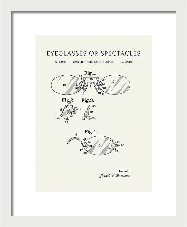Eyeglasses Or Spectacles Minimalist Patent Us683108a