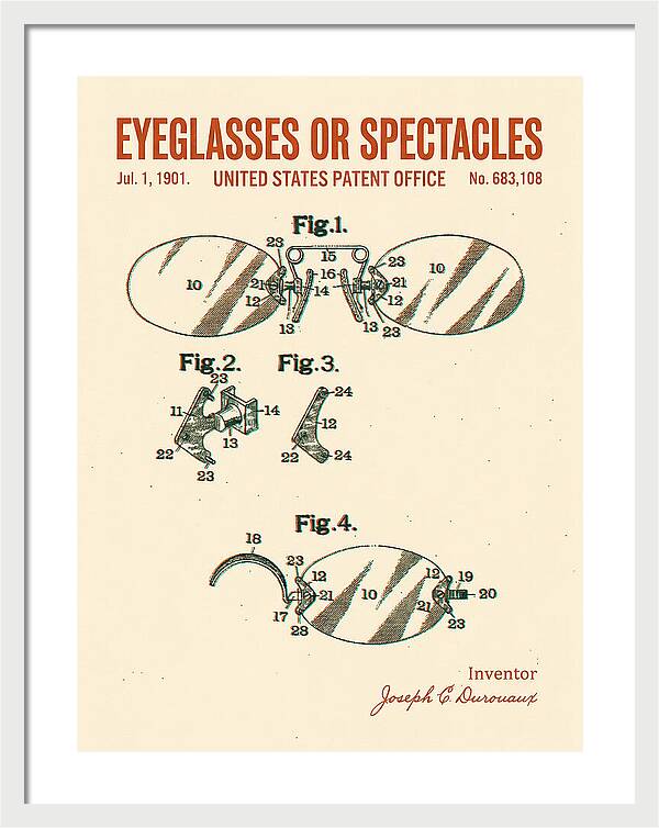 Eyeglasses Or Spectacles Retro Patent Us683108a