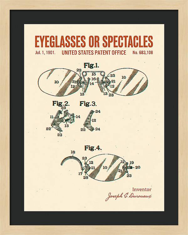 Eyeglasses Or Spectacles Retro Patent Us683108a