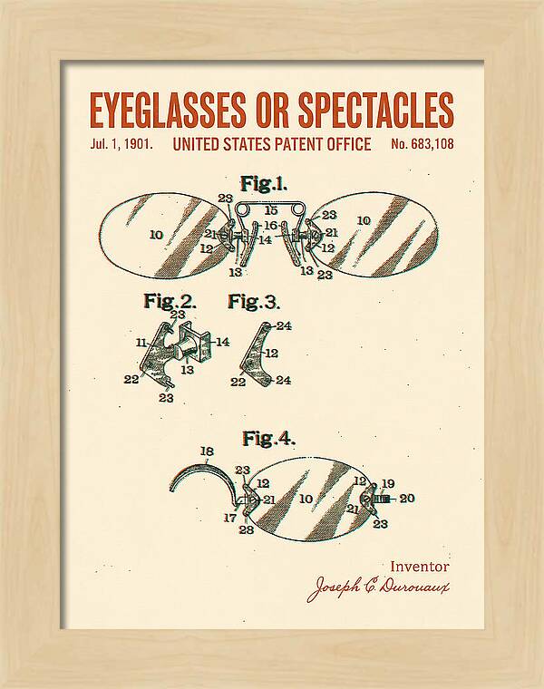 Eyeglasses Or Spectacles Retro Patent Us683108a