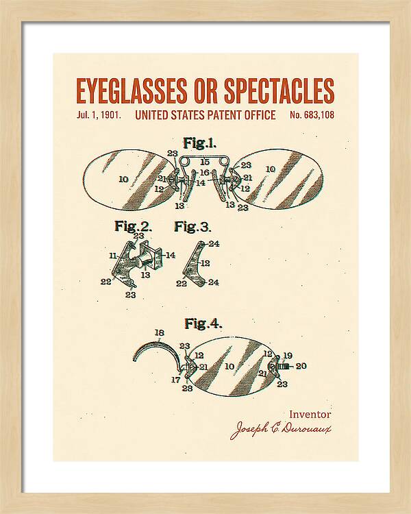 Eyeglasses Or Spectacles Retro Patent Us683108a