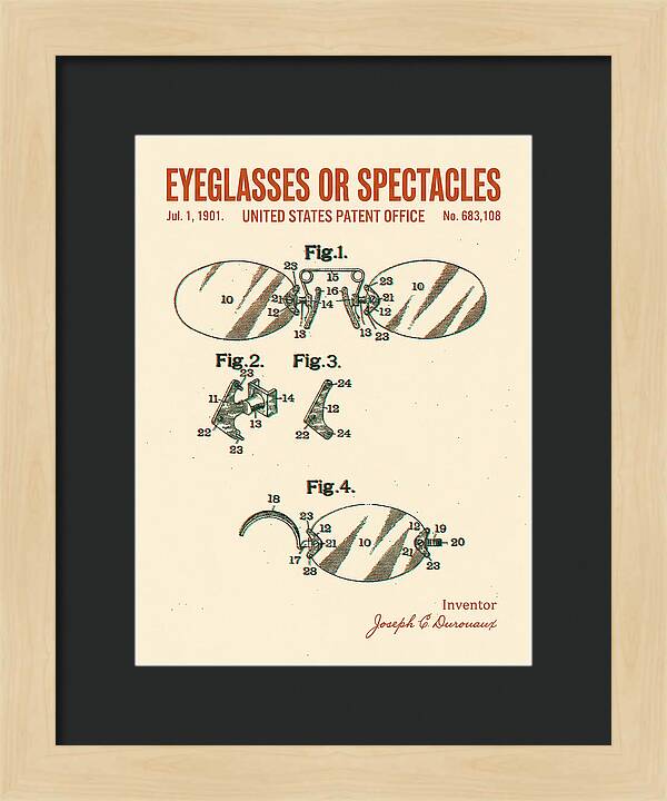 Eyeglasses Or Spectacles Retro Patent Us683108a