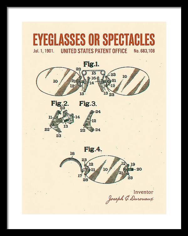 Eyeglasses Or Spectacles Retro Patent Us683108a
