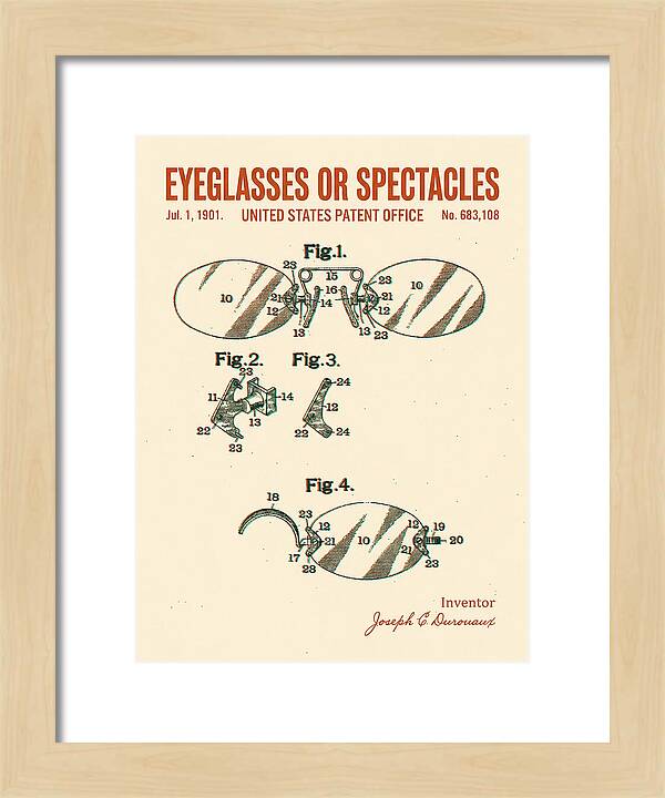 Eyeglasses Or Spectacles Retro Patent Us683108a