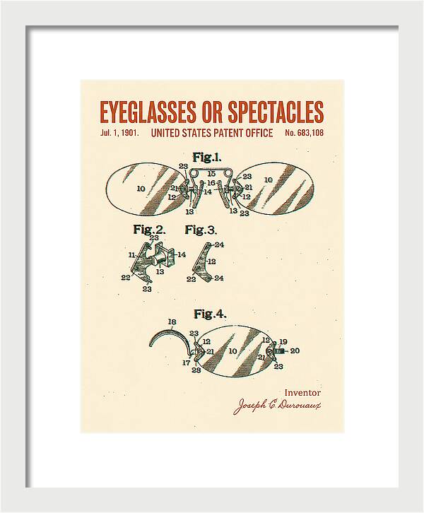 Eyeglasses Or Spectacles Retro Patent Us683108a