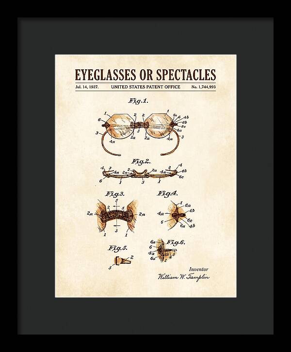 Eyeglasses Or Spectacles Watercolor Patent Us1744993a