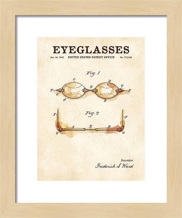 Eyeglasses Watercolor Patent Us772196a