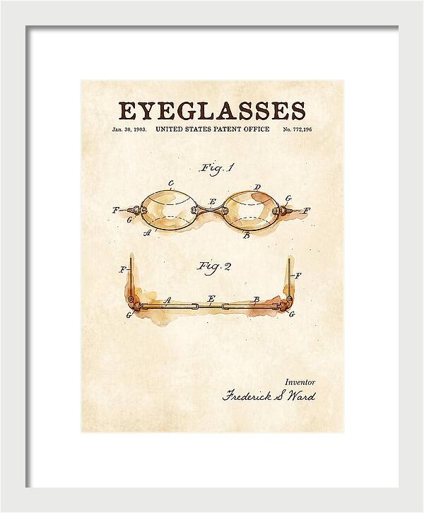 Eyeglasses Watercolor Patent Us772196a