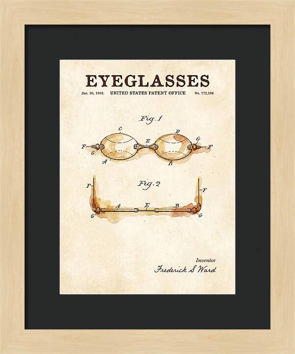 Eyeglasses Watercolor Patent Us772196a