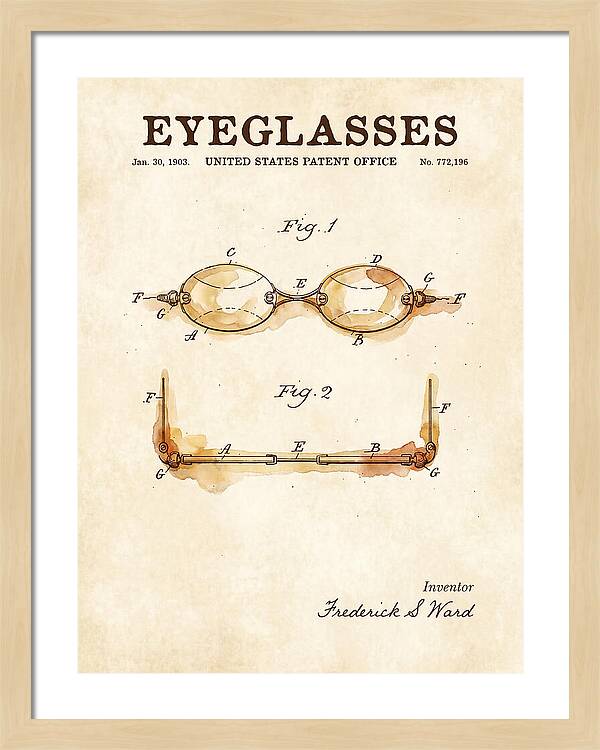 Eyeglasses Watercolor Patent Us772196a