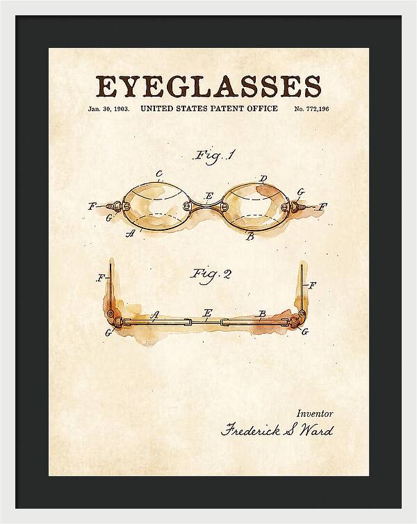 Eyeglasses Watercolor Patent Us772196a