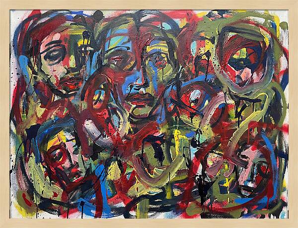 Faces In Colorful Chaos