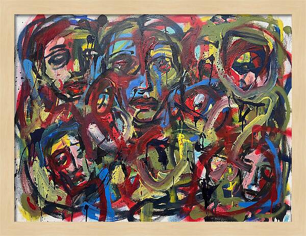 Faces In Colorful Chaos