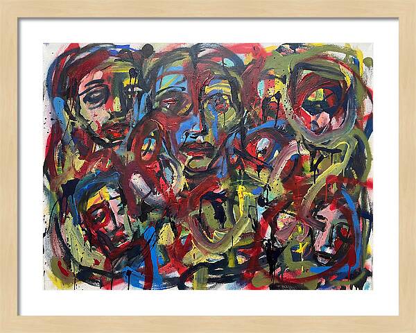 Faces In Colorful Chaos