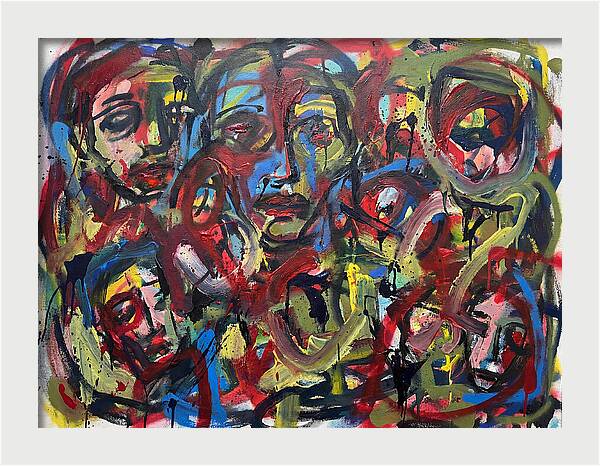 Faces In Colorful Chaos