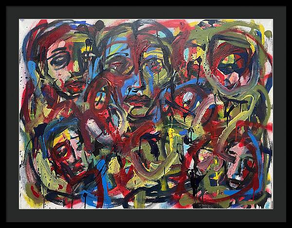 Faces In Colorful Chaos