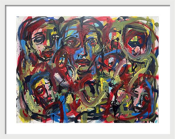 Faces In Colorful Chaos