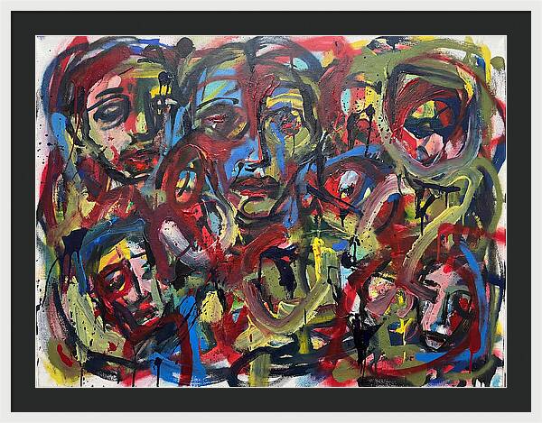 Faces In Colorful Chaos