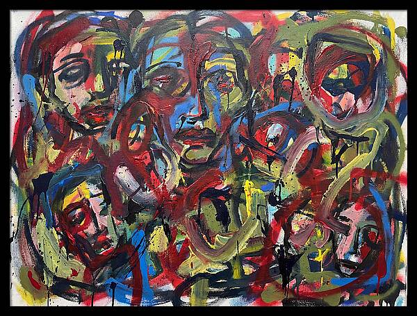 Faces In Colorful Chaos