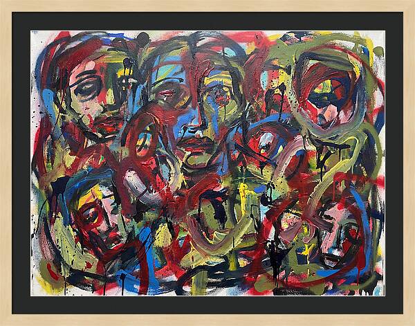 Faces In Colorful Chaos