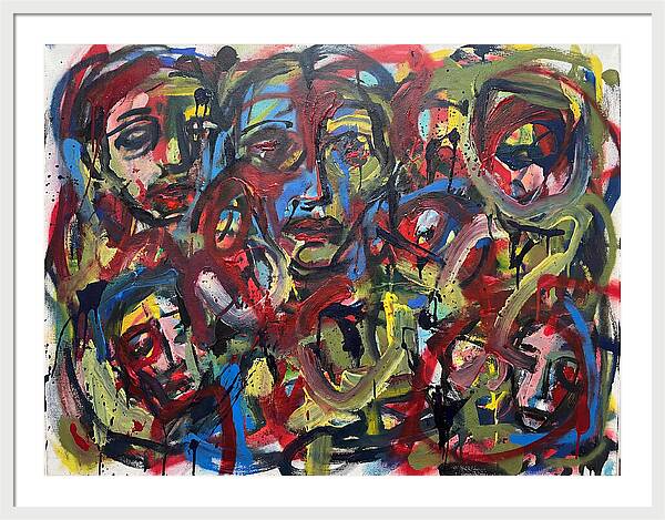 Faces In Colorful Chaos