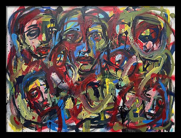 Faces In Colorful Chaos