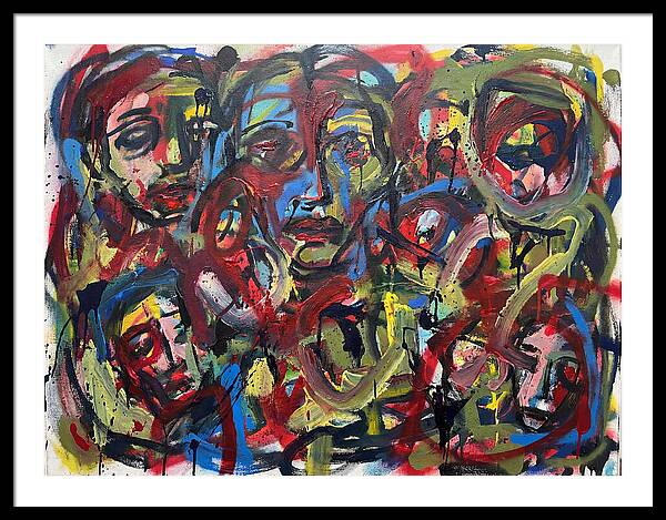 Faces In Colorful Chaos