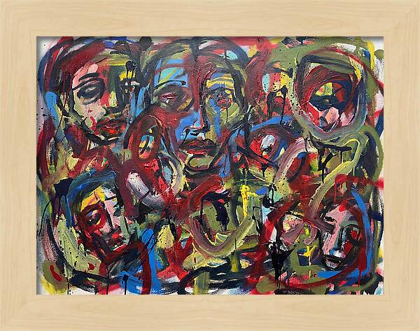 Faces In Colorful Chaos