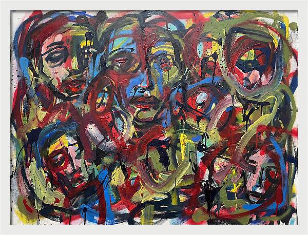 Faces In Colorful Chaos