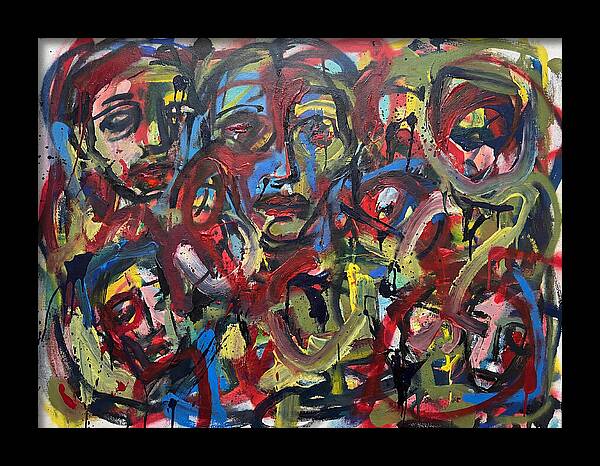 Faces In Colorful Chaos