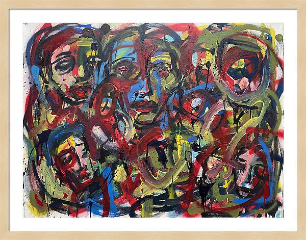 Faces In Colorful Chaos
