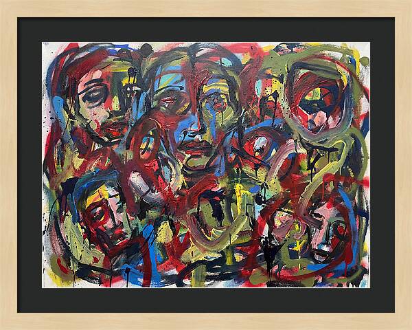 Faces In Colorful Chaos