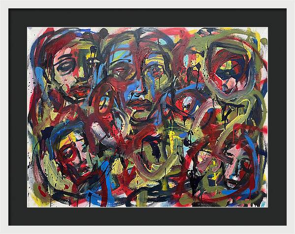 Faces In Colorful Chaos