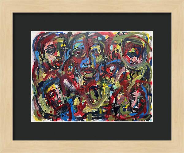 Faces In Colorful Chaos