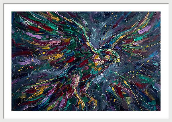 Falcon In Vibrant Flight