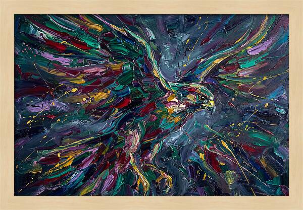 Falcon In Vibrant Flight