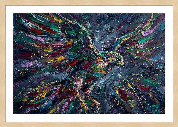 Falcon In Vibrant Flight