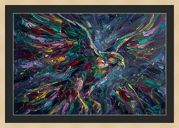 Falcon In Vibrant Flight