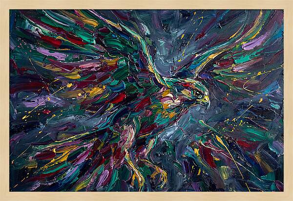 Falcon In Vibrant Flight