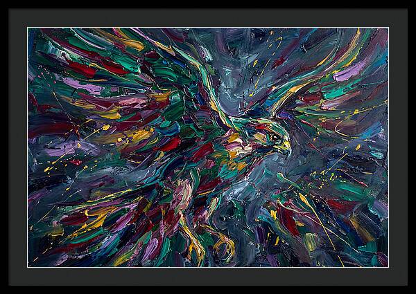 Falcon In Vibrant Flight