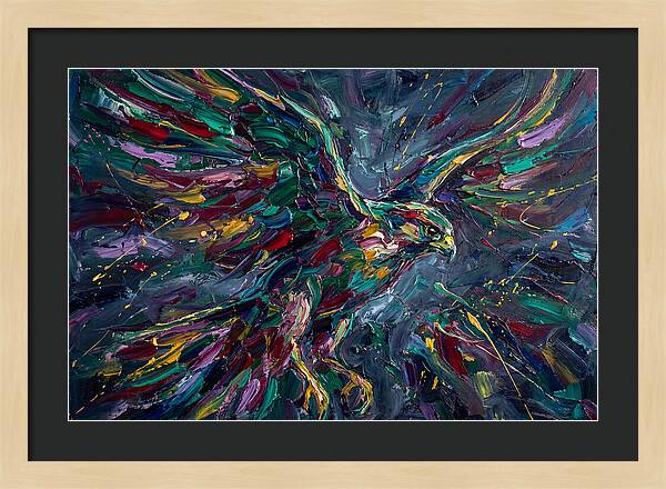 Falcon In Vibrant Flight
