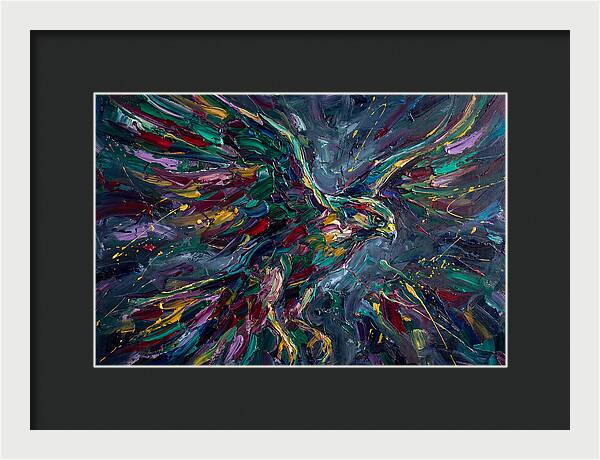 Falcon In Vibrant Flight