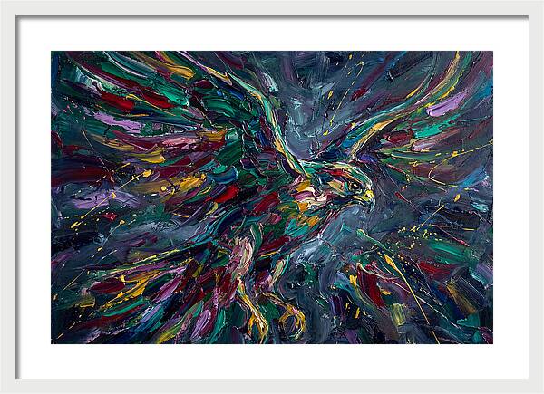 Falcon In Vibrant Flight