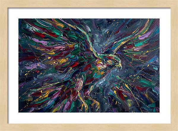 Falcon In Vibrant Flight