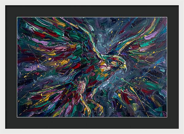 Falcon In Vibrant Flight