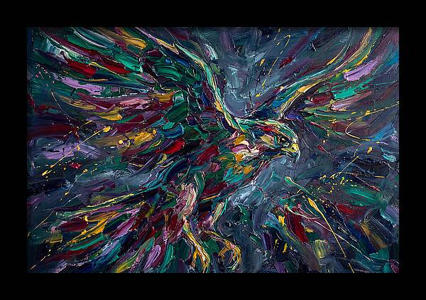 Falcon In Vibrant Flight